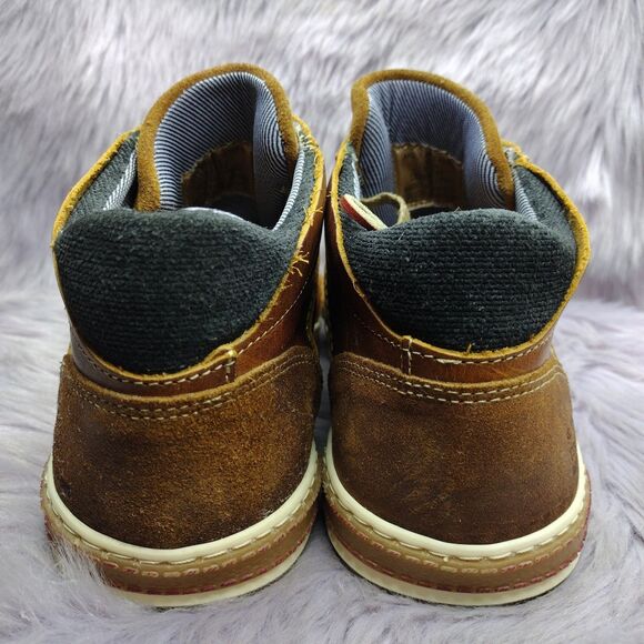 BullBoxer Laytone Low Top Leather Chukka Sneaker Mens Sz 9 Brown Made Portugal - Picture 5 of 8